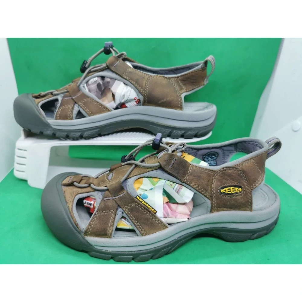 KEEN Arroyo II Brown Leather Waterproof Hiking Sandals Shoes Women`s Size 8